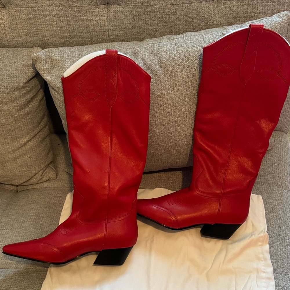 Steve Madden Red Heeled Boots